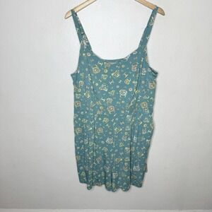 Torrid Lucas Star Wars Storm Trooper Teal Sleeveless Stretch Romper‎ Women's 2X